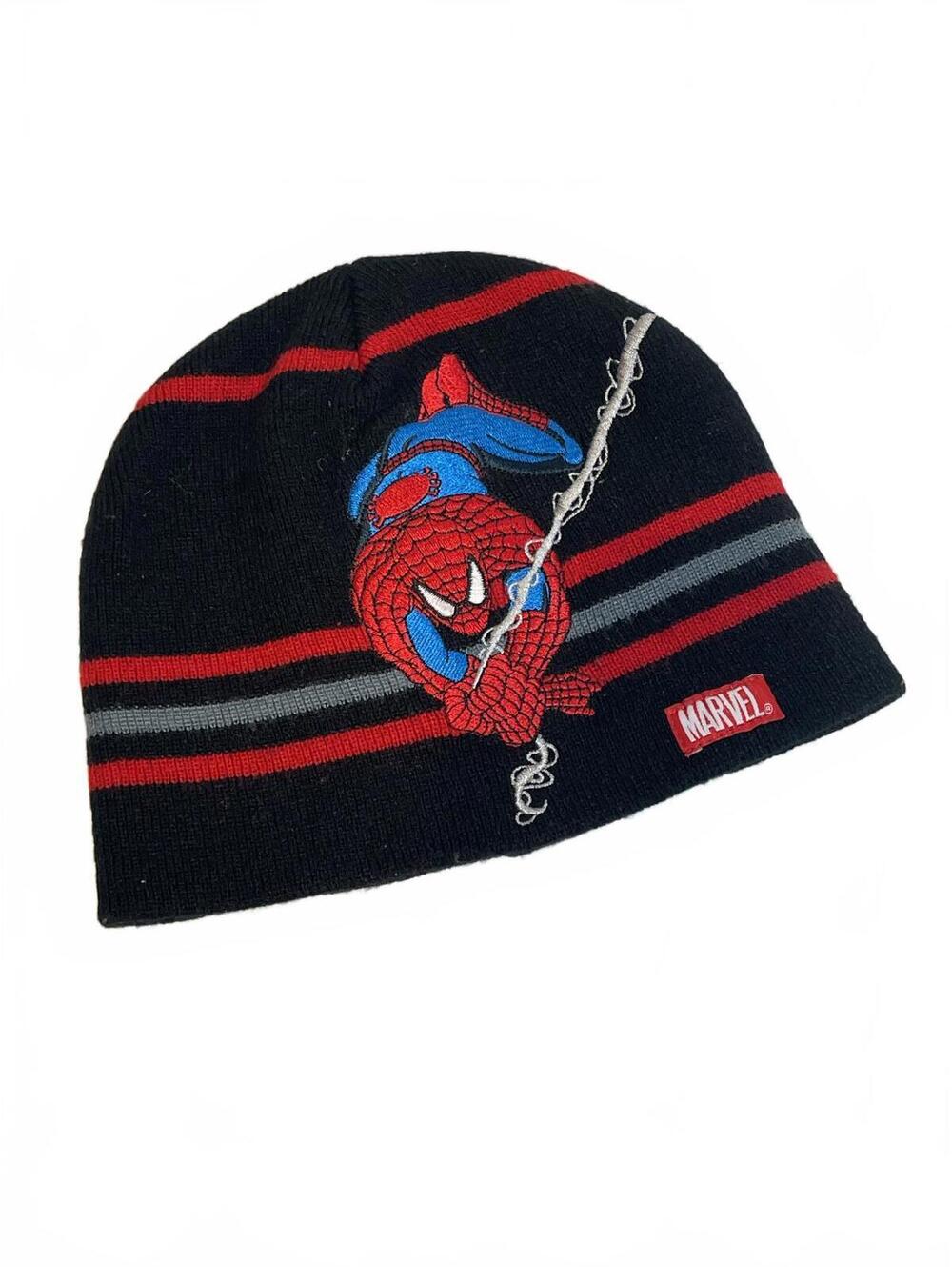 Marvel Spider-Man 2011 Embroidered Beanie Hat Black and Red - Size Boys 4-16
